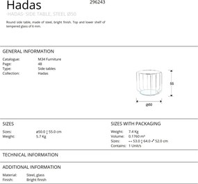 Masuta laterala design deosebit Hadas SV-296243