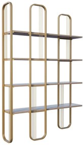 Etajeră aurie cu aspect de lemn de pin 125x180 cm Sierra – Kalune Design