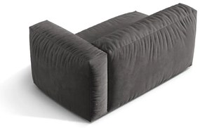 Modul pentru canapea modulară gri cu tapițerie din catifea (cu colț pe partea dreaptă) Martina – Micadoni