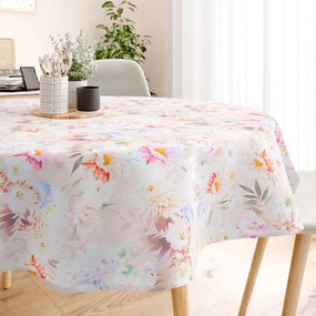 Goldea față de masă 100% bumbac deluxe - flori sălbatice - rotundă Ø 140 cm
