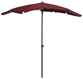 Umbrela de gradina cu stalp, rosu bordo, 200x130 cm Rosu bordo
