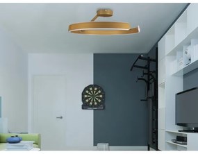 Lustră LED dimabilă aplicată LED/72W/230V 3000-6500K auriu + telecomandă