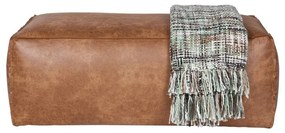 Taburet maro coniac cu tapițerie din imitație de piele Rodeo – WOOOD