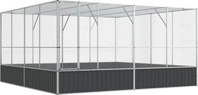 vidaXL Volieră de păsări, 418x414x212 cm, oțel