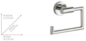 WENKO 20216100 - Suport hârtie igienică BOSIO SHINE 15x10,5 cm inox/argintiu