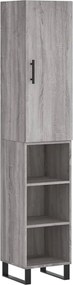 vidaXL Dulap înalt, gri sonoma, 34,5x34x180 cm, lemn prelucrat