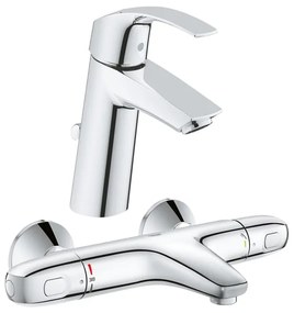 Pachet: Baterie Grohe cada/dus termostat Grohtherm 1000-34155003 + Baterie lavoar Grohe Eurosmart M size-23322001