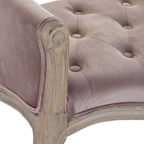 Bancheta Soft Pink din lemn 65x46x61 cm