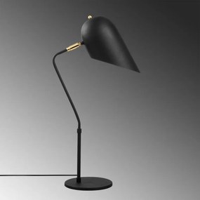 Lampa de birou Elefant 892OPV1122, 62x30 cm, Cadru metalic, Negru/Auriu