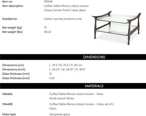 Masuta de cafea design LUX Manzo