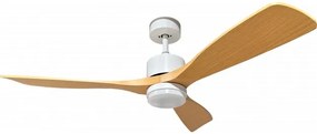 Plafoniera LED cu ventilator Optonica, 18W, lumina calda/neutra/rece (3000-6000K), telecomanda, alb/lemn, IP20