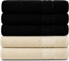 Set 5 Prosoape Premium, 100% Bumbac, Absorbante și Pufoase