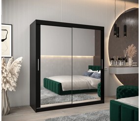 Dulap de haine 180 cm Toki 3 (negru mat + negru mat). 1065088