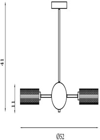 Candelabru cu 5 brate metal negru Cosmic