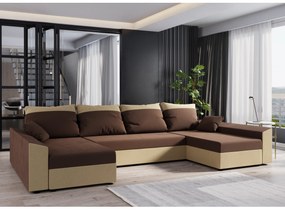 Colțar în formă de U Paragon U (latte + maro închis). 1057392