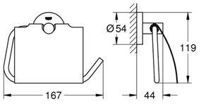 GROHE ESSENTIALS 41179DC0 - Suport pentru hârtie igienică, inox