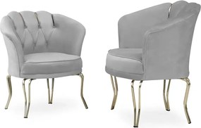 Set canapea Viena 2+1+1Homs textil gri-auriu,30703