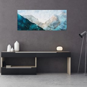 Tablou - Munte desenat (120x50 cm)