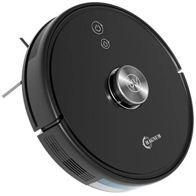 Robot aspirator cu lampa de sterilizare UVC MAGNUM UV+, Li-ion 5200 mAh, 50W, 3000 Pa, 3 trepte, Wi-Fi, Autonomie de pana la 280 min, Pana la 250 m², Negru