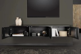 Comoda TV suspendata cu fronturi unice din furnir de piatra MONTAIN SOUL 160cm