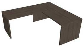 Masă ergonomica Verno 180 x 200 cm, stânga, stejar antracit