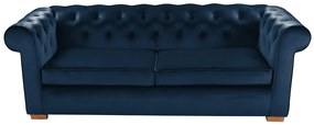 Canapea extensibila Oxford Chesterfield, 88x216x75 cm, 3 locuri, Dark Blue