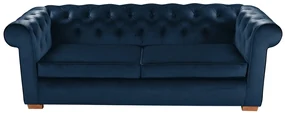 Canapea extensibila Oxford Chesterfield, 88x216x75 cm, 3 locuri, Dark Blue