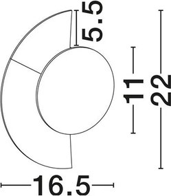 Aplica perete exterior lumina indirecta IP54 LED 3000K Gloo corten