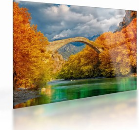 Tablou pe sticlă - Podul Konitsa (70x50 cm)