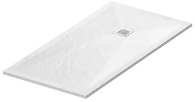 "Brodzik z konglomeratu mineralnego ""seria F"" Biały 90x140x3 cm 5904365741354"