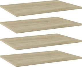 vidaXL Plăci bibliotecă, 4 buc, stejar sonoma, 60 x 40 x 1,5 cm, PAL