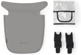 Cărucior de copii combinat 3 în 1 KINDERKRAFT NEWLY Moonlight grey + scaun auto MINK PRO