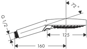 Para de dus, Hansgrohe, Raindance Select S, 3 jeturi, Negru mat