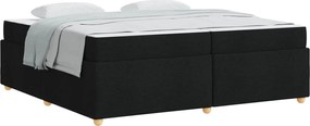 vidaXL Cadru de pat cu saltea Negru 200 x 200 cm țesătură