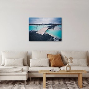 Tablou cu pod din lemn (70x50 cm)
