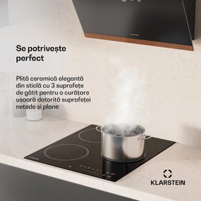 Klarstein Delicatessa Plită cu inducție, 45 cm, 6600 W, 3 plite