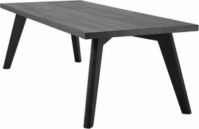 Masa design LUX din lemn de stejar Biot negru, 240x100 114472 HZ