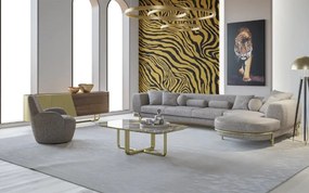 Măsuță lemn masiv de cafea Giallo, 140 × 87 × 42 cm