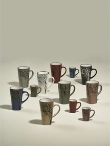 Căni roșii 4 buc. pentru espresso din gresie 100 ml Hela – Villa Collection