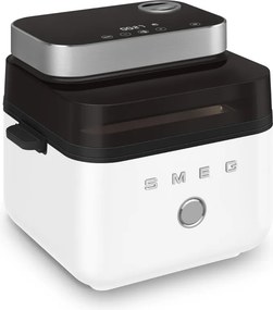 Friteuza cu aer cald Smeg Collezione AFC01WHMAU, 1450 W, 7,3 l, 40-200 °C, 7 programe, Mod dublu, Comandă tactila, Timer, LED, Alb