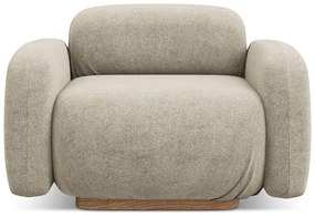 Modul pentru canapea modulară bej cu tapițerie din țesătură bouclé Ailani – Makamii