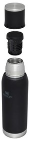 Termos negru din oțel inoxidabil 1 l Adventure To-Go Black – Stanley