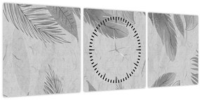 Tablou - Frunze (cu ceas) (90x30 cm)