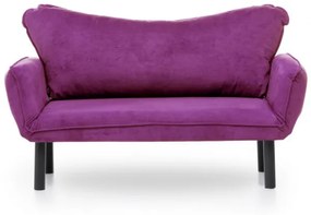 Canapea Extensibilă cu 2 Locuri Chatto, 140 x 70 x 65 cm, Mov