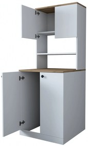 Dulap de baie Karoline 102 (Alb + Nuc). 1073339