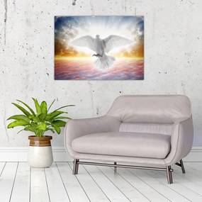 Tablou pe sticlă porumbiță (70x50 cm)