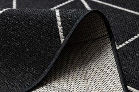 Covor sisal Floorlux 20605 negru si argint Triunghiuri, Geometric - SECUNDAR-COTATI PRODUSUL