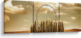 Tablou cu luncă (cu ceas) (90x30 cm)