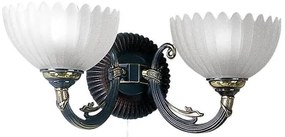 Aplica de perete design italian din alama cu lemn 3610