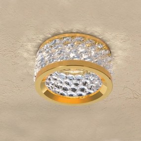 Spot incastrabil dimabil, cristal K10 Korb auriu Str 10-461 gold/EBL OR